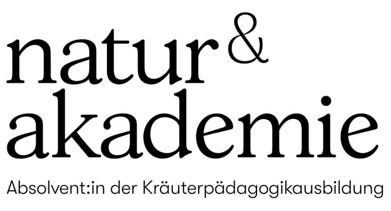 Kräuterpädagogen Verein Bayern, Logo Ein Logo mit Schriftzug und kreisförmig angeordneten Blumen und Pflanzen außen herum.